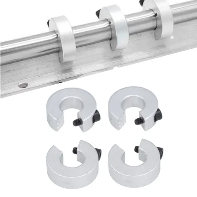 Zdjęcie produktu dla 4 sztuki Pierścienie oporowe do szyn liniowych Stop aluminium Zacisk na wale Pierścienie mocujące ID 16 MM OD 35 MM Grubość 10 MM