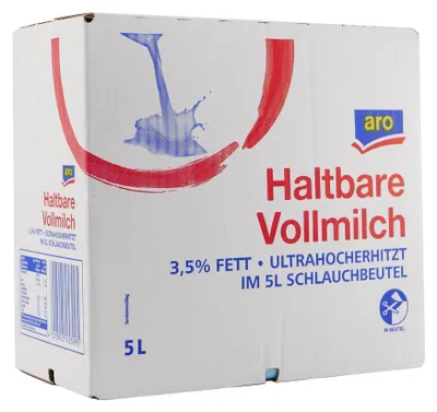 Produktbild von aro Haltbare Vollmilch 3,5% Fett BIB 5L
