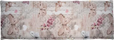 Produktbild von Bankauflage - 148 x 45 cm - Beige - Lila - mit Stehsaum - für 3-Sitzer