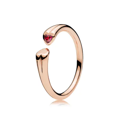 Immagine prodotto di Anello Pandora Rose 186570CZR, modello "Due Cuori", taglia 58