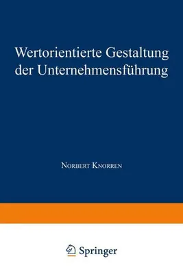Obrázok produktu pre Wertorientierte Gestaltung der Unternehmensführung