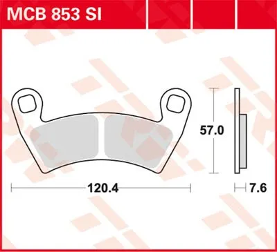 Produktbild von TRW Bremsbelagsatz MCB853SI Ranger