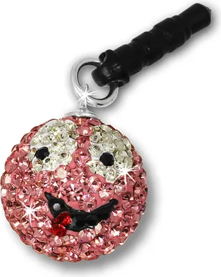Produktbild von SilberDream Smiley Handy Anhänger rosa Zirkonia 925er Silber GST001A