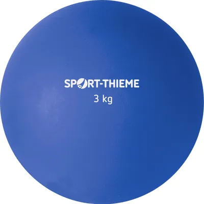Produktbild von Sport-Thieme Trainings-Stoßkugel "Kunststoff", 3 kg, Blau, ø 121 mm