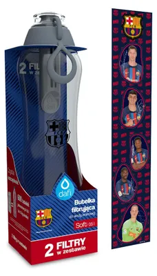 Zdjęcie produktu dla Butelka Filtrująca Dafi SOFT FC Barcelona 0,5 l Stalowa z 2 Filtrami