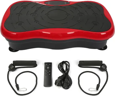 Produktbild von Vibrationsplatte Bluetooth LCD Fitness Abnehmen Fitnessgeräte Oszillierende Trainingsplattform.Schwarz-rot
