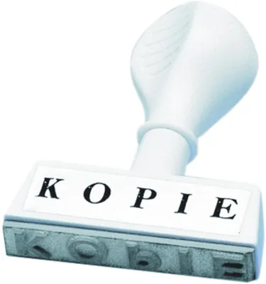 Produktbild von WEDO Textstempel KOPIE 19324 45mm Kunststoff weiß