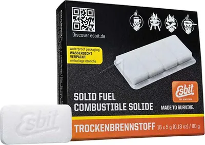 Image de ESBIT Pastilles de combustible sec 16x5g - solid fuel - emballage étanche