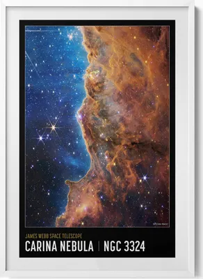 Produktbild von Weltraum-Themenposter NASA-Bilder– Wandbild mit Rahmen – Gerahmtes Bild  – Wanddekoration – 70x100 cm –  Weiß Rahmen