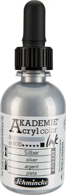 Produktbild von Schmincke Akademie Acryl color Ink 50ml Silber 23800024