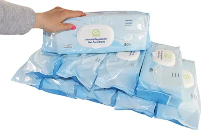 Produktbild von Medi-Inn Feuchttücher / Wet Care Wipes parfüm- u. parabenfrei PH-neutral 20 x 27 cm (10 Packungen = 10 x 80 Tücher)