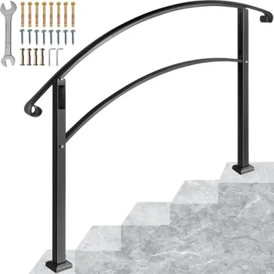 Immagine prodotto di Ringhiera d'ingresso corrimano per scale in ferro battuto per scala a 5 gradini