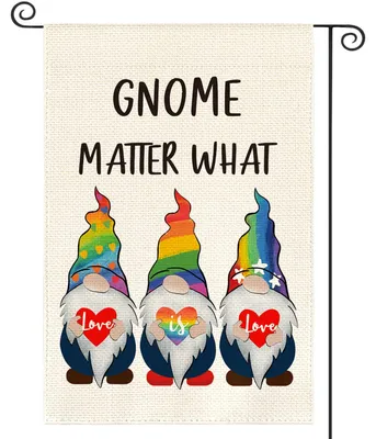 Gartenflagge Regenbogen Love Is Love 30x45 cm Jute doppelseitig