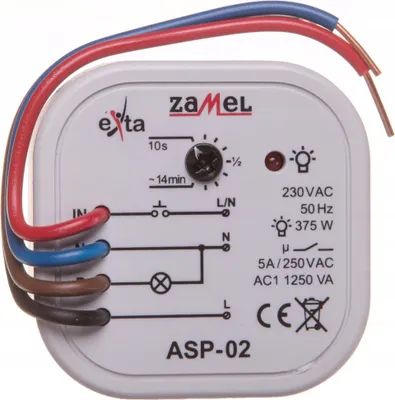 Immagine prodotto di Zamel | Automazione Illuminazione ASP-02 - Nera - Controllo Intelligente - Risparmio Energetico