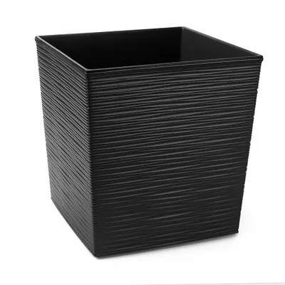 Obrázek produktu pro Plastový květináč Juka vroubek 400x400 mm, černý