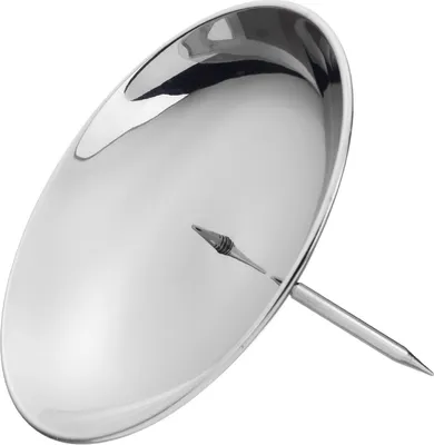 Produktbild von 4 Adventskranzteller für Ø bis 10 cm Kerzen, Außen Ø 12 cm Silber poliert, abschraubbarer Dorn