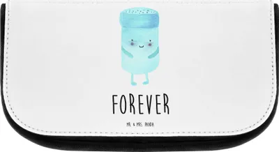 Produktbild von Mr. & Mrs. Panda kulturtäschchen Beste Freunde Salz - Weiß - Geschenk, Kulturbeutel, Schminktasche, Organizer, Make-up, Fehlende Keywords, Kosmetiktasche, kosmetik