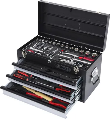 Produktbild von KS Tools 1/4 +1/2  CHROMEplus Universal-Werkzeug-Satz, 99-tlg