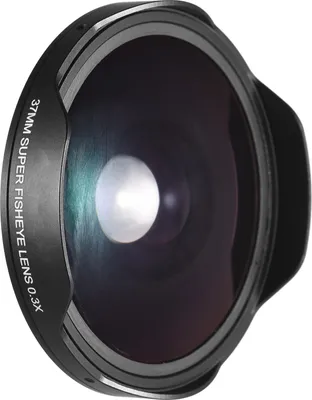 Obrázek produktu pro 37MM 0,3X HD ultra širokoúhlý rybí oko objektiv s krytkou, náhrada pro videokamery