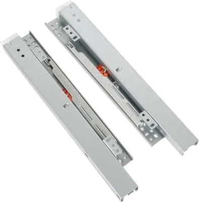Produktbild von Unterflurführungen Bodenmontage Schubladenschienen,1 Paar Schubladenauszüge Schubkastenauszug Vollauszug, 180 mm Teleskopschienen für Die Bodenmontage (50cm)
