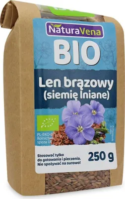 Produktbild von BRAUNER LEIN (LEINSAMEN)  250 g – NATURAVENA