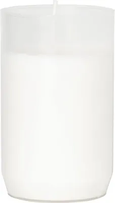 Produktbild von 20x Duni Grablicht 10 cm 55 Std. Weiß Paraffin mit Kerzenhalter aus Kunststoff