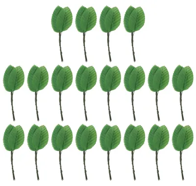 200 künstliche Seidenblätter, grün, 10 cm, für DIY-Deko