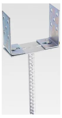 Produktbild von Verstellbarer U-Pfostenträger 0-160 mm zum Einbetonieren für Holzpfosten