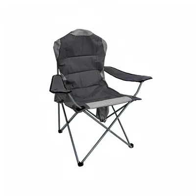 Produktbild von greemotion Campingstuhl Premium Anglerstuhl Grau Polyester klappbar 60x60x105 cm