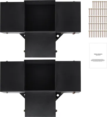 Obrázok produktu pre SucceBuy sada držiakov na pergolu 6''x6'' (vnútro 5,6x5,6), 2-dielna, 4-cestná, odolná, jednoduchá inštalácia pre altánky, terasy, vonkajšie zruby
