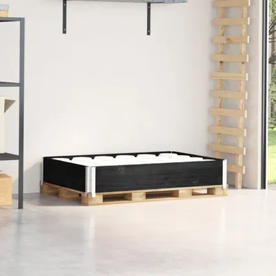 Produktbild von CLORIS Paletten-Aufsatzrahmen Schwarz 120x80 cm Massivholz Kiefer - Gartenboxen 4010272