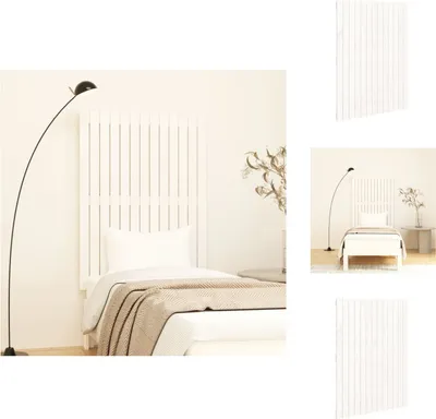 Produktbild von vidaXL Wand-Kopfteil Weiß 82,5x3x110 cm Massivholz Kiefer -  Kopf- & Fußenden