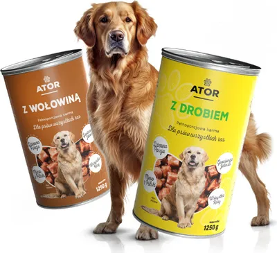Zdjęcie produktu dla 20x 1250g mokra karma dla psów wszystkich ras wołowina drób mieszanka karmy dla psów