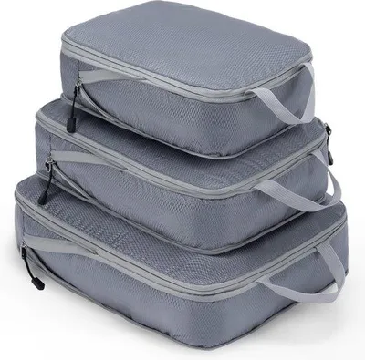 Produktbild von Famanu Packwürfel Organizer - Grau, 3 Stück