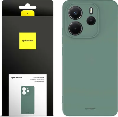 Zdjęcie produktu dla Silikonowe etui SPACECASE Silicone Case do Xiaomi Mi Note 14 5G Zielony