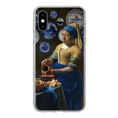 Produktbild von MuchoWow® Handyhülle Schutzhülle Hülle für iPhone X Milchmädchen - Das Mädchen mit dem Perlenohrring - Vermeer Silikon Softcase Handy Hülle - Handyhülle