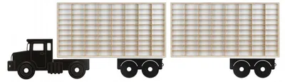 Produktbild von ArtTwist 2x Modellauto Vitrine | Hot Wheels Aufbewahrung zu 160 Fächen | Sammlervitrine Hängend 78,5cm x 40cm x 4cm | Setzkasten Holz für Wanddeko und Organisation (LKW 001CL)
