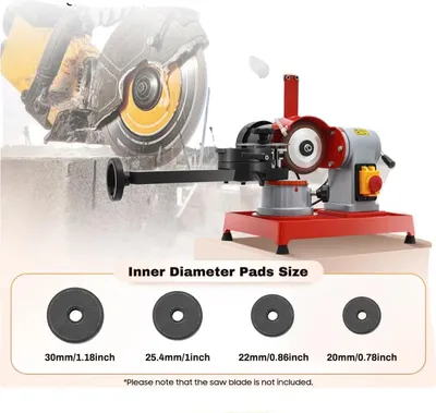 Produktbild von Zirkelschnitt Honer, 370W Leistung, 4,92 Zoll Schleifscheibe, 2850 U/min Geschwindigkeit, Stahlkonstruktion, Kompatibel mit Kreissägeblättern