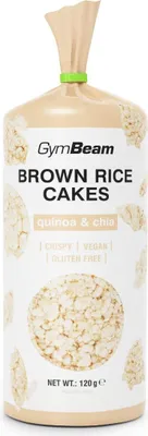Produktbild von GymBeam - Braune Reiswaffeln 120 g quinoa and chia