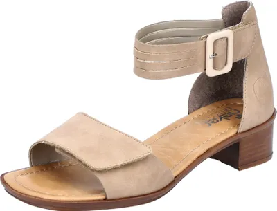 Produktbild von Rieker Damen Sandale Karree geschlossene Ferse Sandalette 62684, Größe:39 EU, Farbe:Beige