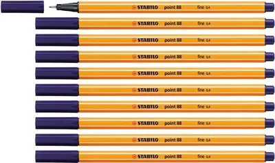 Produktbild von Fineliner - STABILO point 88 - 10er Pack - nachtblau