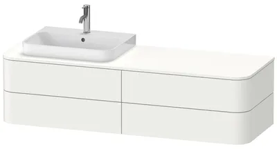 Produktbild von Konsolenunterschrank HAPPY D.2 PLUS 408x1600x550mm f Aufsatzbecken Happy D. Becken links weiß supermatt