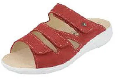 Produktbild von FINN COMFORT Kiribati Damen Pantolette rot Nubukleder - Größe: 42