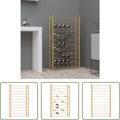 Immagine prodotto di The Living Store Portabottiglie per 72 bottiglie Metallo dorato