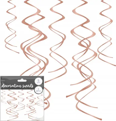 Obrázek produktu pro Růžové zlaté párty závěsné dekorace 60 cm 5 ks
