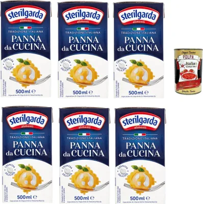 Produktbild von Sterilgarda Panna da Cucina,Italienische Kochsahne, Verpackung 6x 500ml + Italian Gourmet polpa 400g