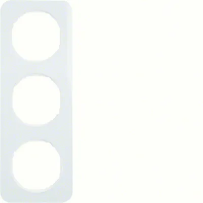 Produktbild von Berker Rahmen R.1 3fach 10132189 polarweiß glänzend
