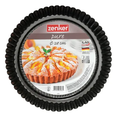 Immagine prodotto di Tortiera Zenker per frutta 28cm PURE, teglia per deliziose crostate di frutta, crostata e quiche (colore: nero)