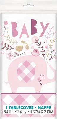 Produktbild von Tischdecke PVC Elefant Floral Pink ca.137x213cm