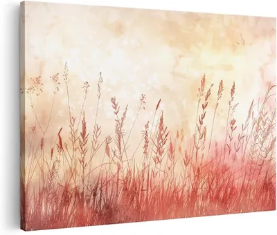 Productafbeelding van Canvas schilderij, herfstlandschap, 90x60 cm, wanddecoratie, natuurmotief